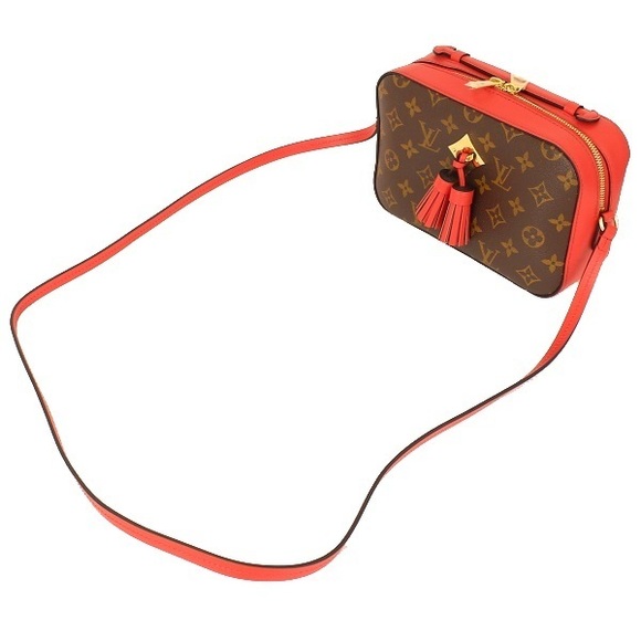 Louis Vuitton Monogram Coquelicot Shoulder Bag Brown Red - Picture 3 of 3